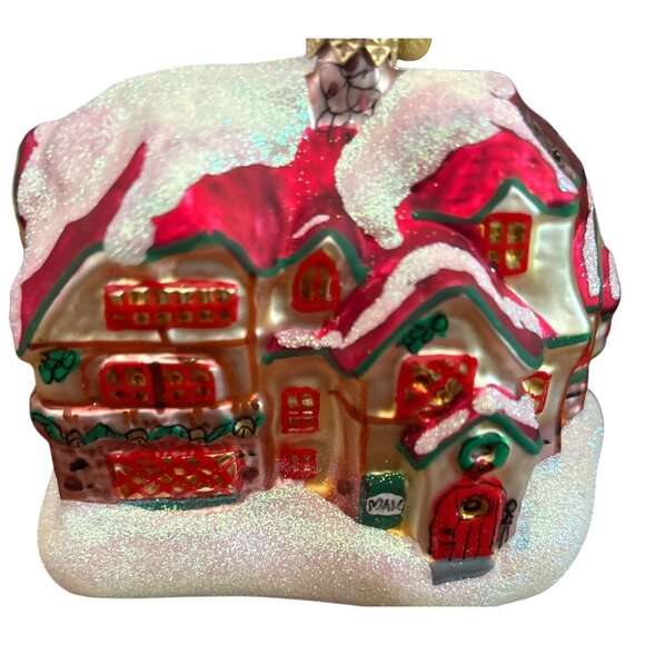 Department 56 - North Pole - Glass Ornament "Santas Workshop" Vintage -‎ 1990's - Picture 9 of 16